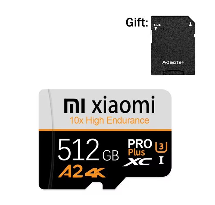 2 buc. Card micro SD XIAOMI Silver Plus 512 GB  nou sigilat