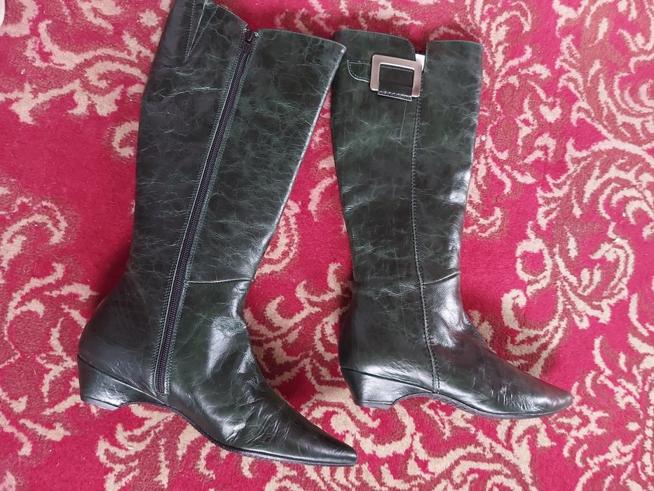 Cizme 36 piele verzi