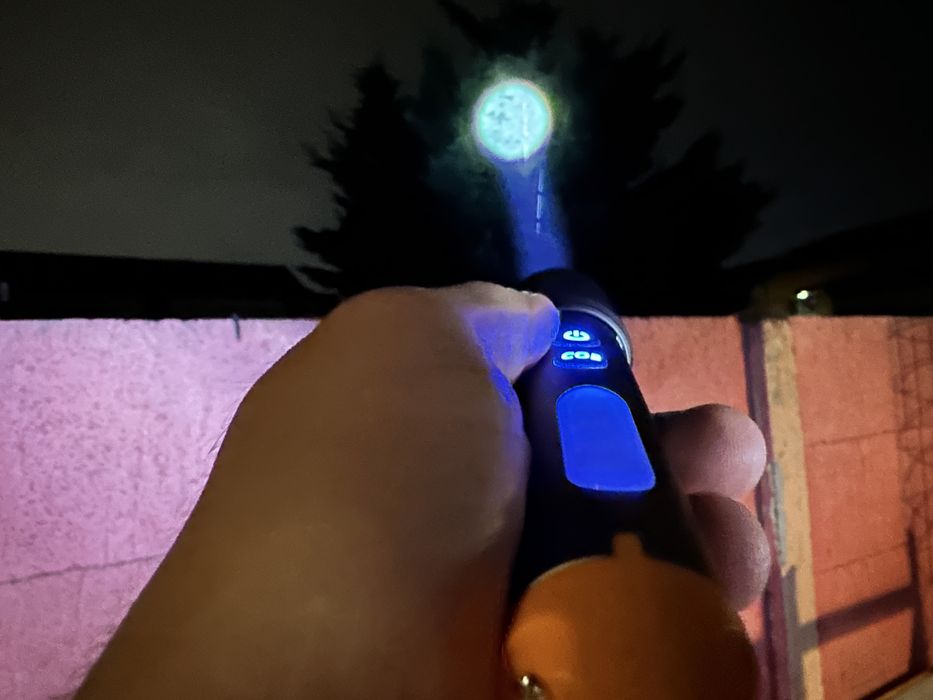 Lanterna  Profesionala cu LED Laser PM10 + LED COB + 3 Culori + Lampa