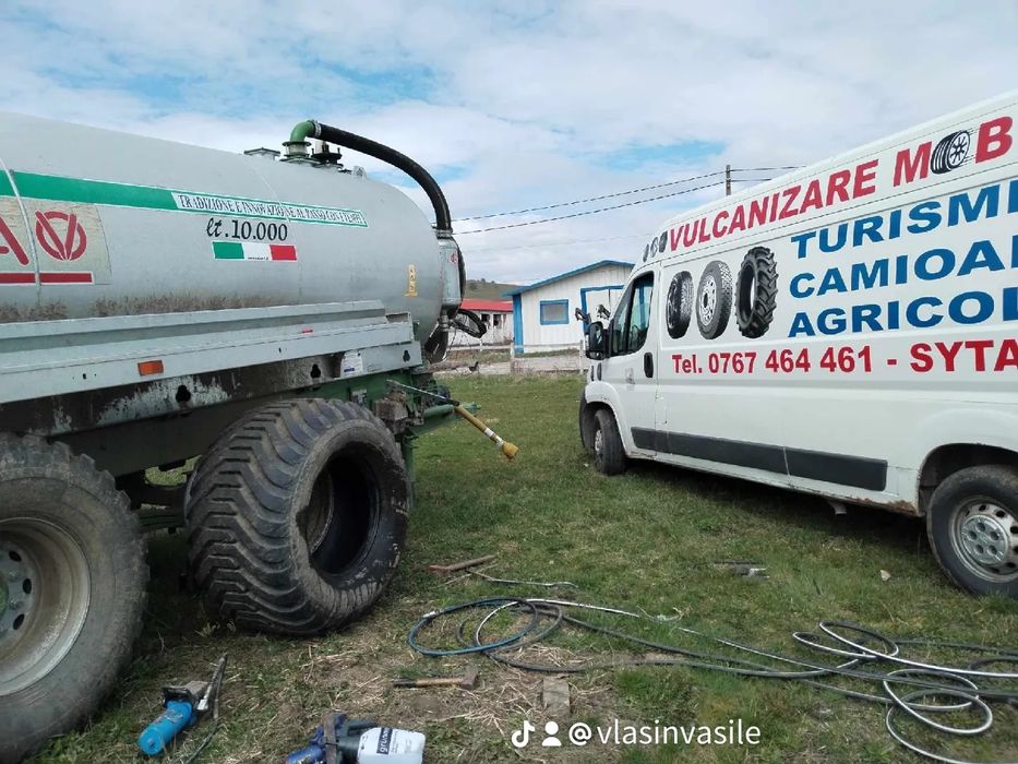 Vulcanizare mobila,turisme, camioane, tractoare.