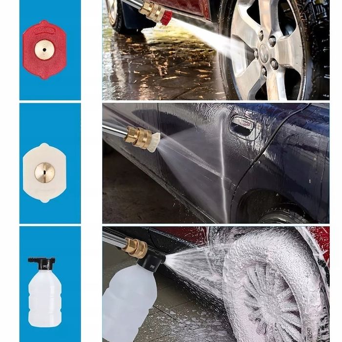 Акумулаторна водоструйка, 35bar, 3 дюзи, 2 батерии 48V, 12000mAh, 5m м