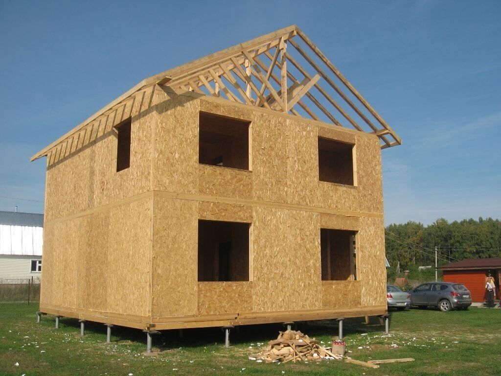 Casa din OSB pe structura de lemn