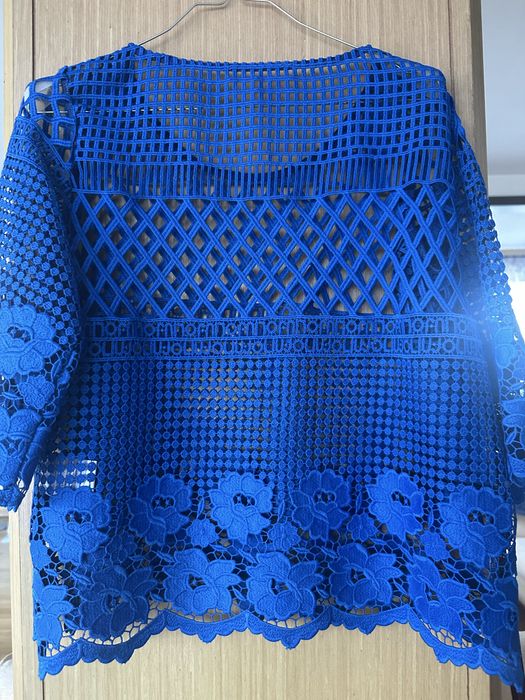 Синя блуза тип мрежа