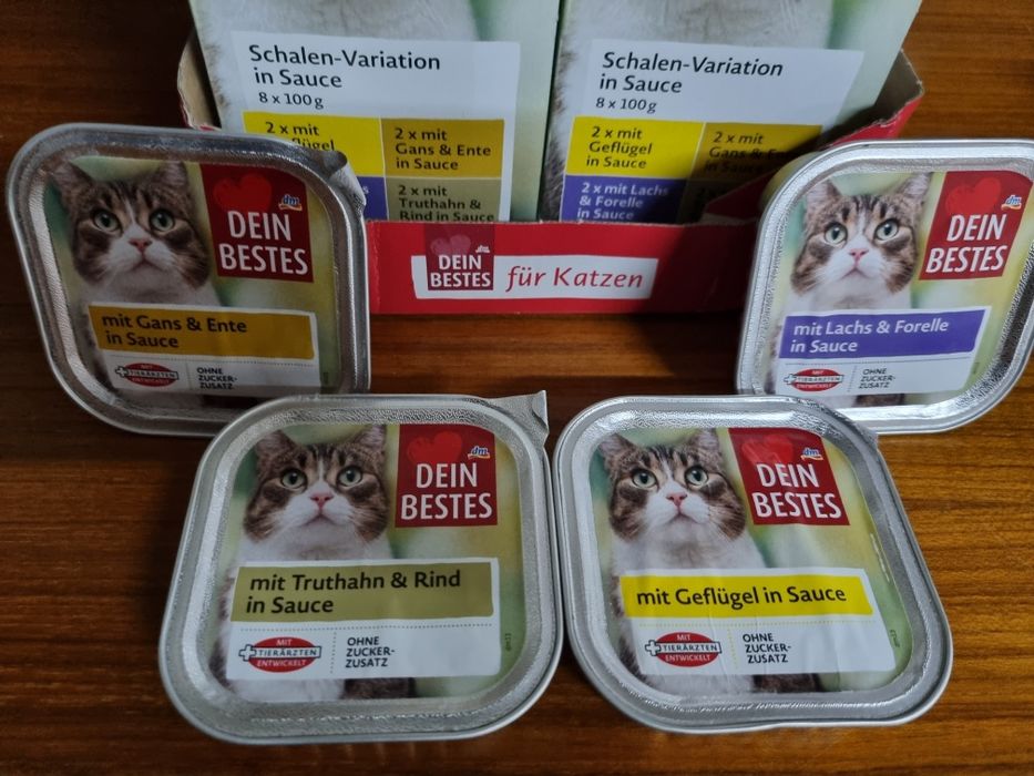 Hrană umedă pisici Dein Bestes – 8×100g (mix sortimente)