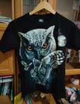 Tricou imprimeu bufnita fosforescent