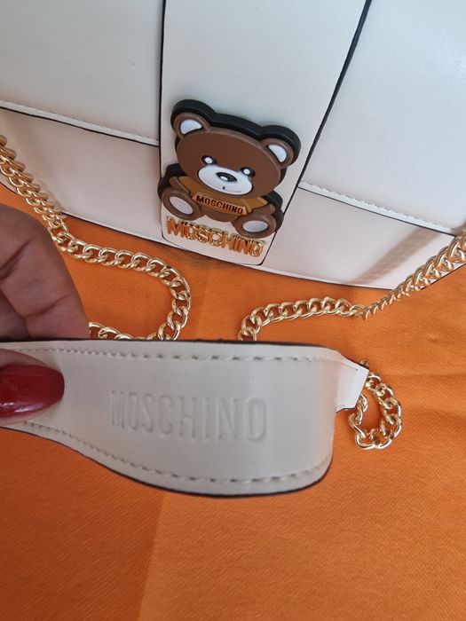 Geanta Moschino nude,editie limitată, etichetă /Italia