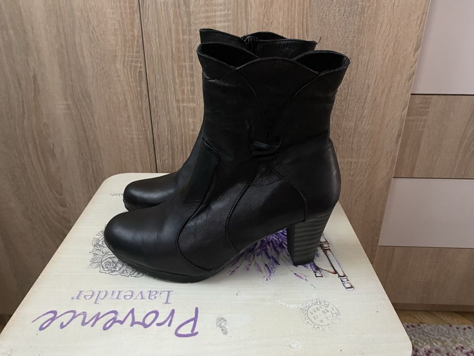 Дамски боти естествена кожа Бордо рр 39