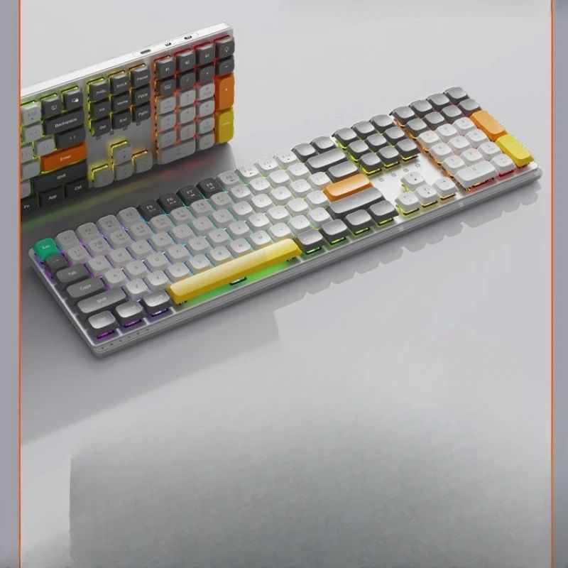 Низкопрофильная механическая клавиатура 100% с разными видами подключе
