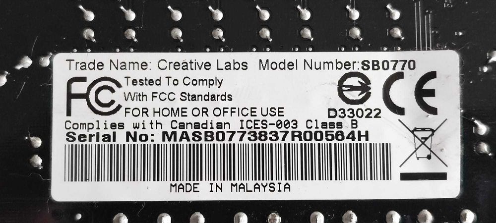 Placa sunet Creative Xonar DX/XD/A si Creative SB0770