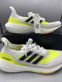 Adidas UltraBoost 21 White Solar Yellow 45⅓