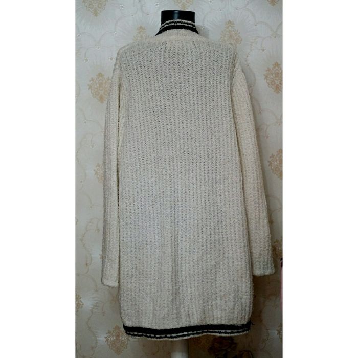 Cardigan alb gros lung ( stil Zara )