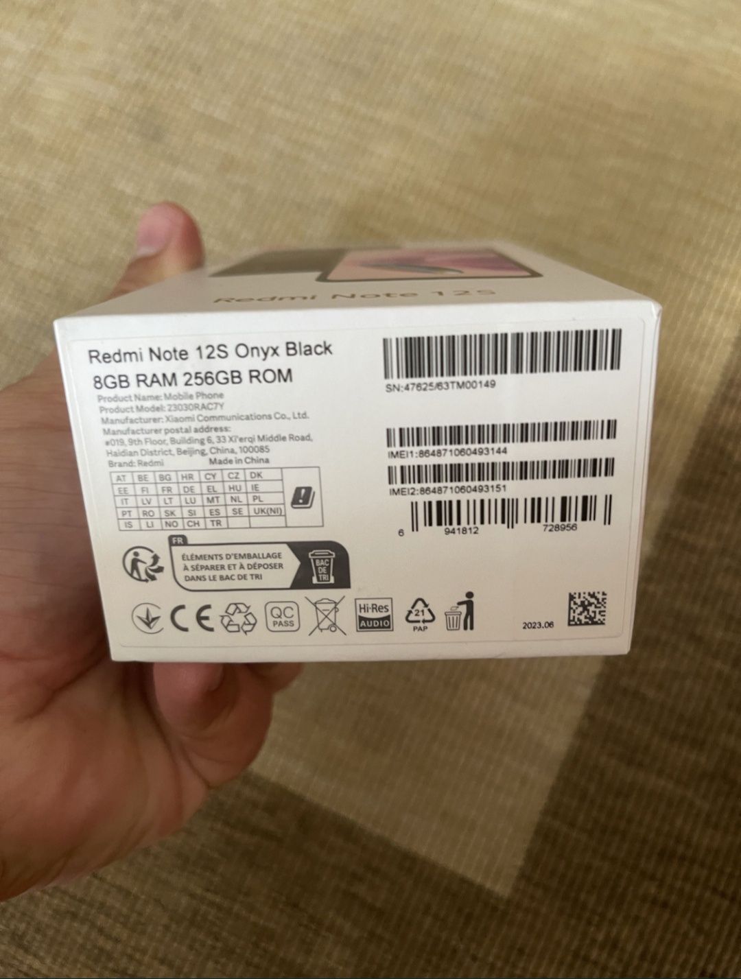 Xiaomi Redmi Note 12S 256Gb/16Gb Ram