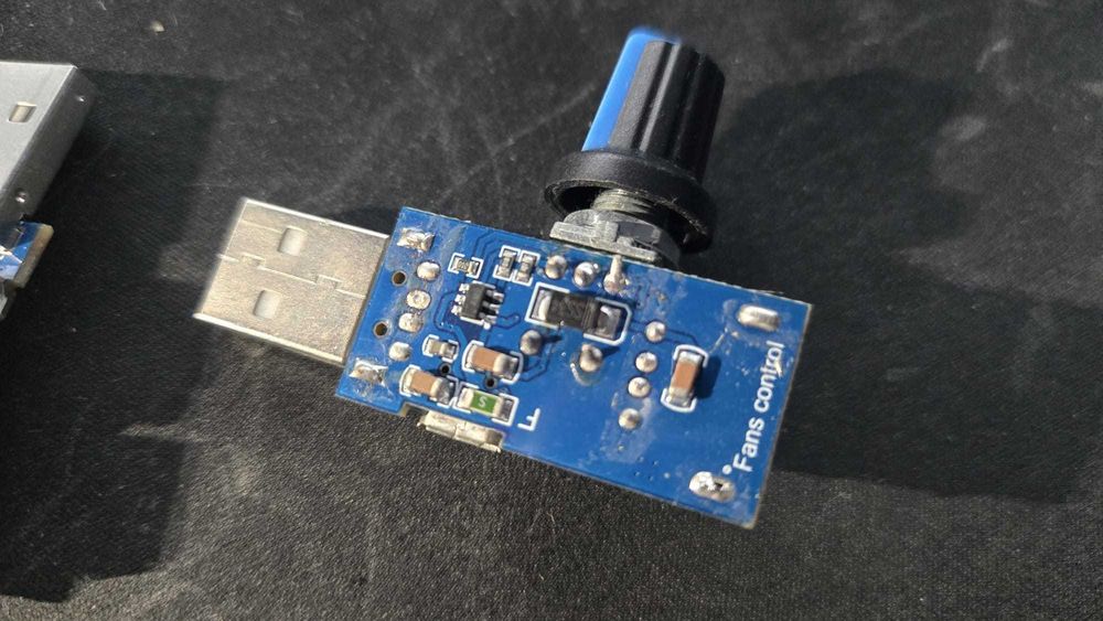 Set 2 x Controller de viteza ventilator, USB Micro