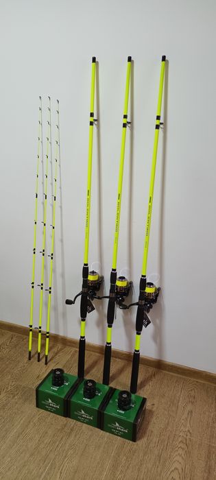 SET 3 Lansete Feeder 2.7m ROBINHAN Bolentino + 3 Muinete QFC5000