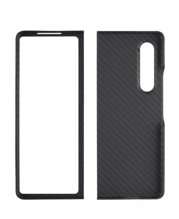 Samsung Z FOLD FLIP 3 4 5 Husa Ultra Slim Fibra de Carbon Black Squad