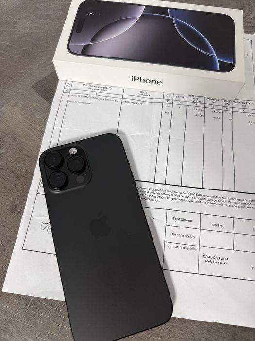 iPhone 16 Pro Max Black Titanium 256 GB