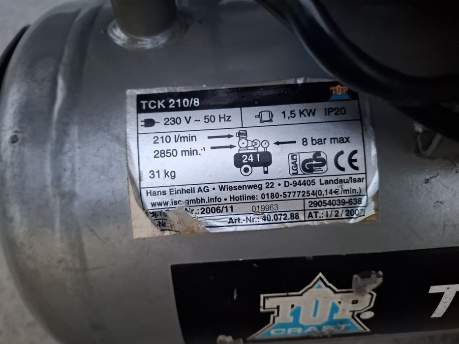 Compresoare aer,butelie de 24l,8bari