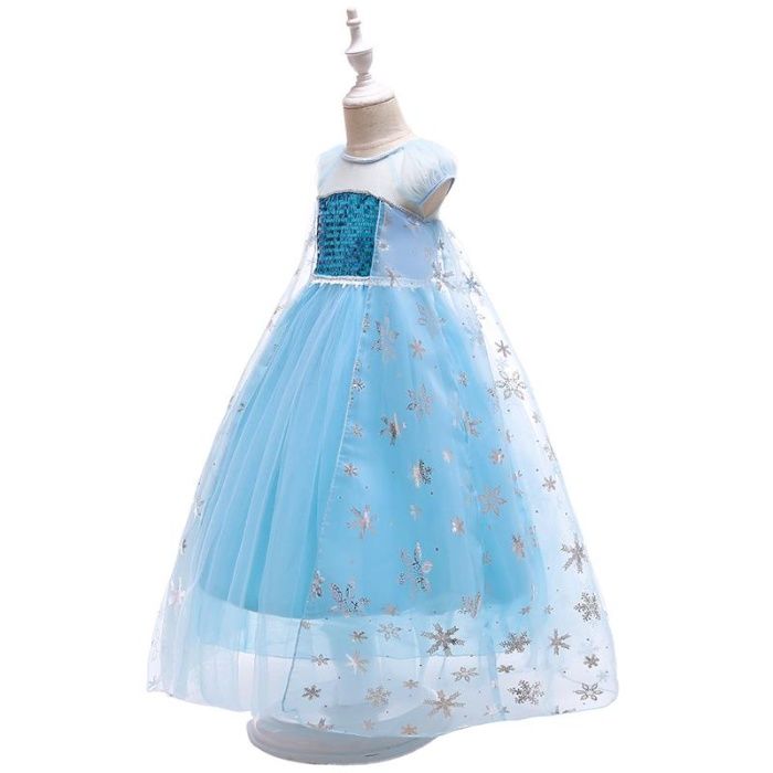 Rochie rochita Frozen Elsa cu volane 5,6,7 ani