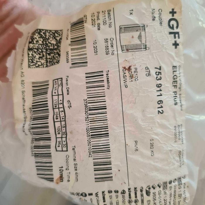 Mufa ELGEF Plus PE 100 SDR 11 D75 electrofuziune noua