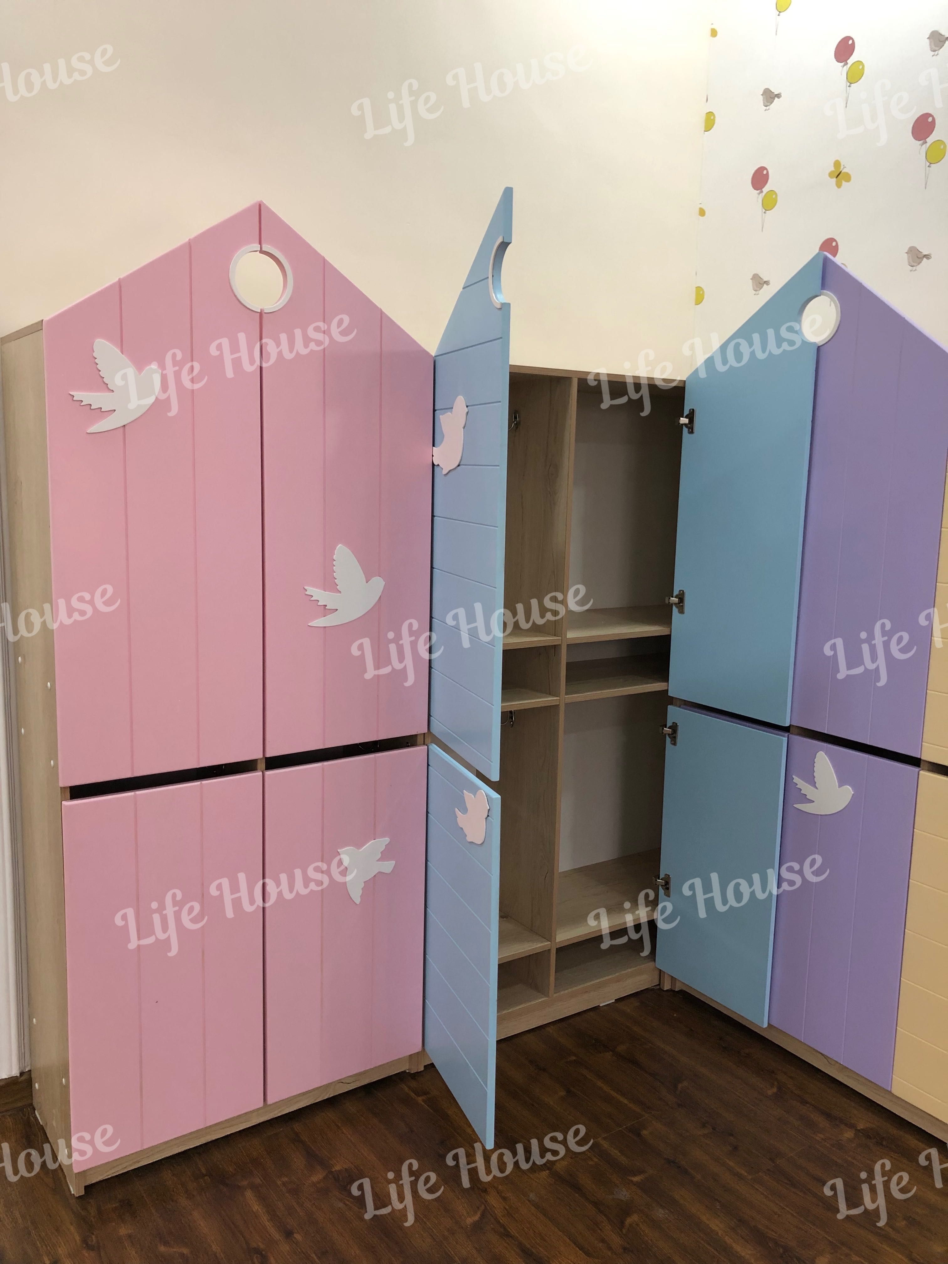 Шкафчики домики скворечник для детского сада