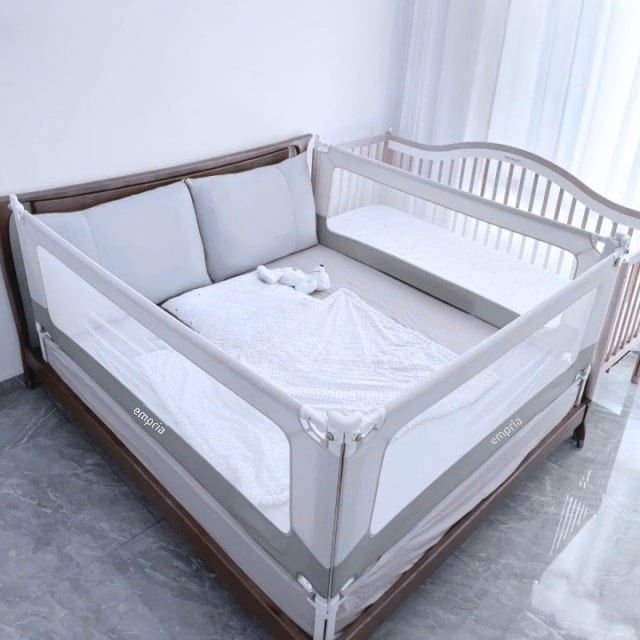 PACHET cu 3 Bariere protectie pat copii pentru pat de 200x200 cm