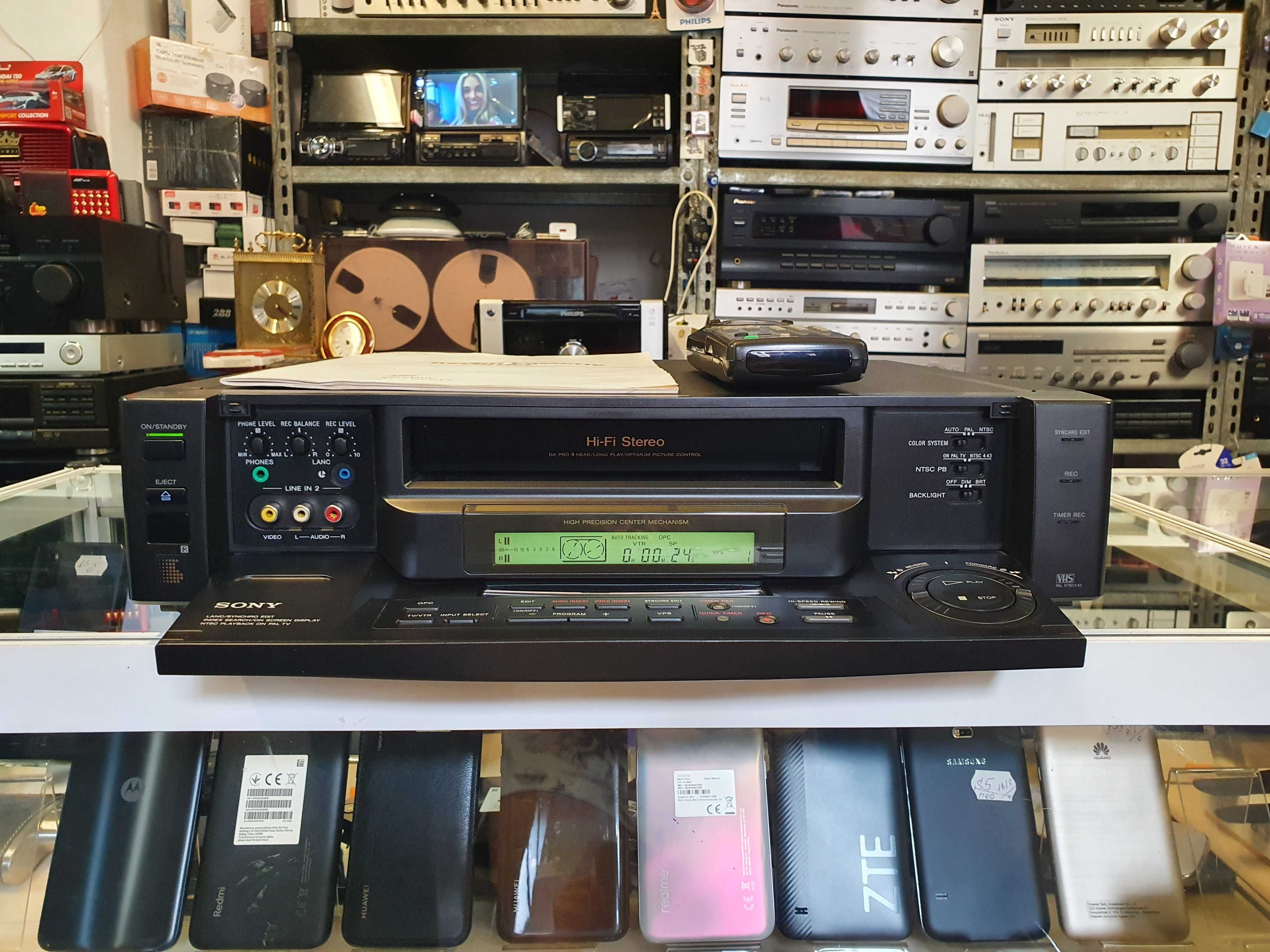Записващо стерео видео SONY SLV-E90 Hi-Fi видеорекордер с дистанционно