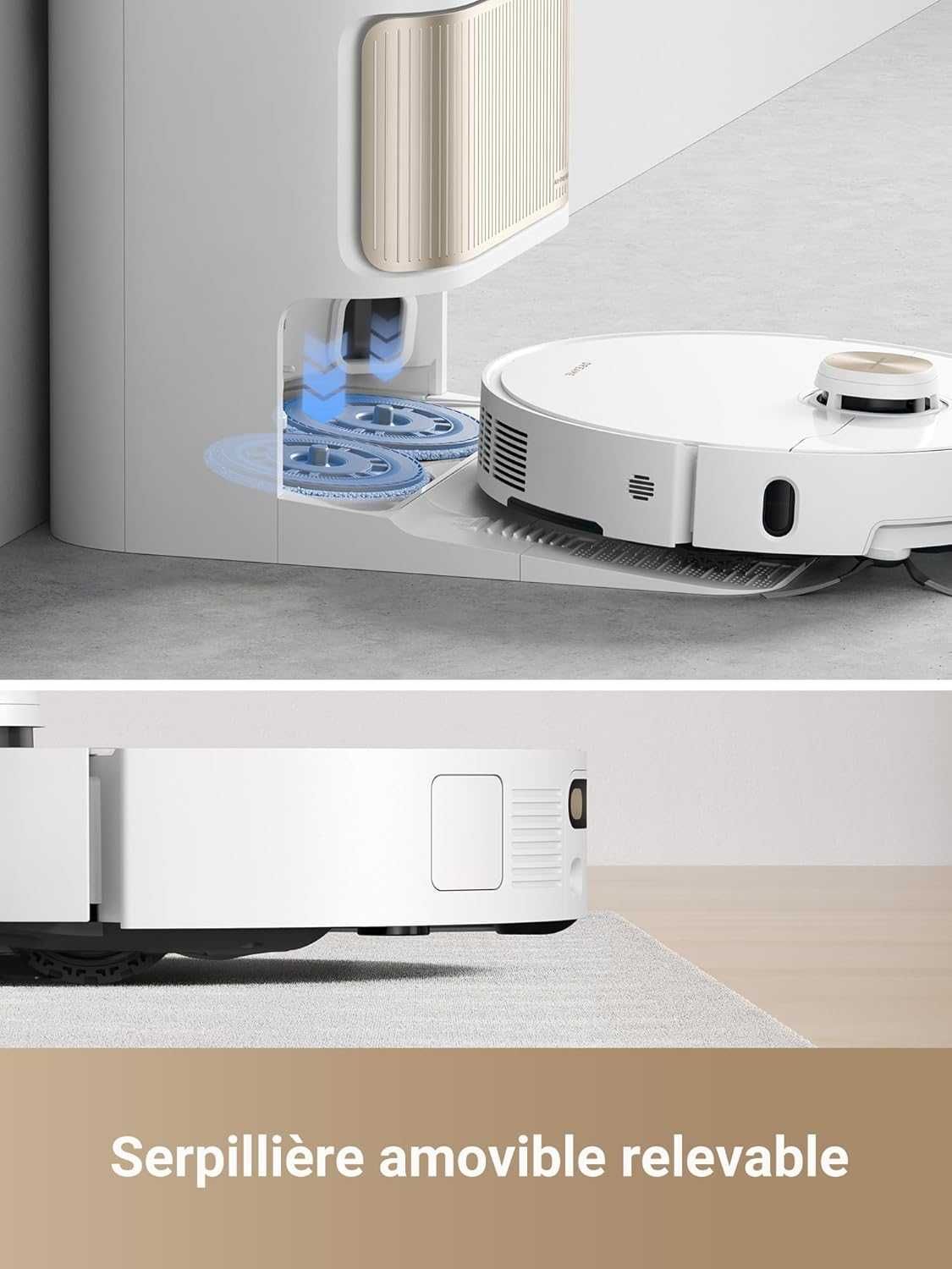 Прахосмукачка робот DREAME L40 Ultra, 11 000Pa, гореща вода при 65°C