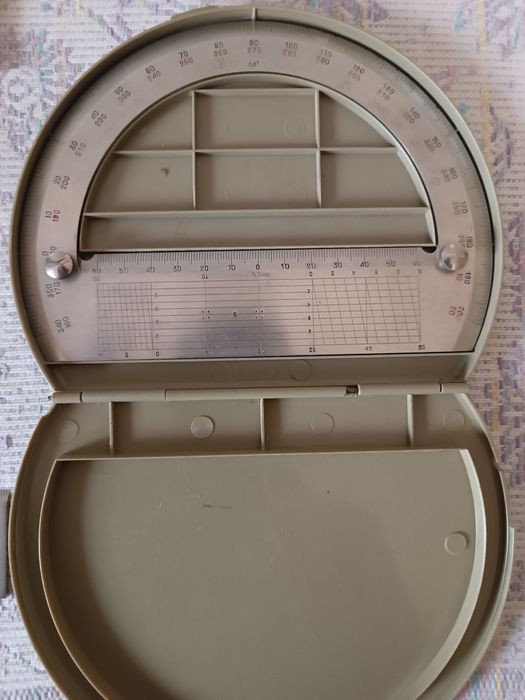 Транспортир геодезический лекальная линейка поперечного масштаба