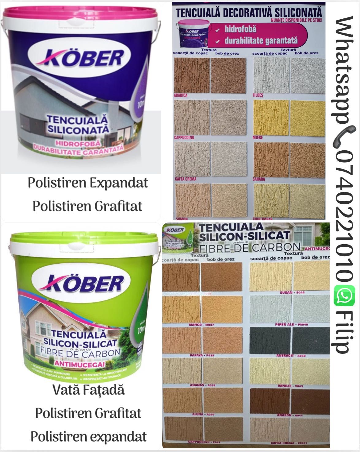 Tencuiala Decorativa Kober -Colorată la preț de alb - super preț!