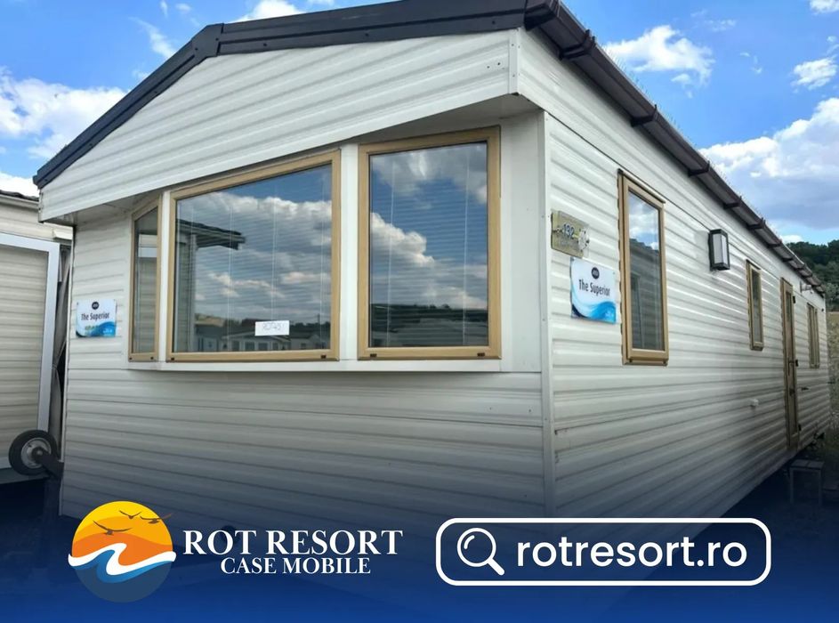 Alta Casa mobila Abi Superior nr. 064 | Tamplarie PVC si incalzire centrala pe gaz cu calorifere | 12 x 3.7 m | 2 dormitoare si 2 bai