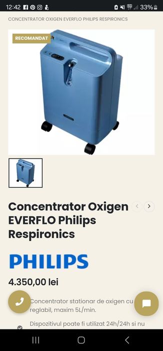 Concentrator Oxigen EVERFLO OPI Philips Respironics