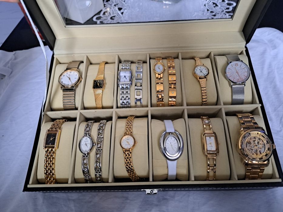 Colectie-12 ceasuri funcționale ± 3 brățară, cutie inclusă