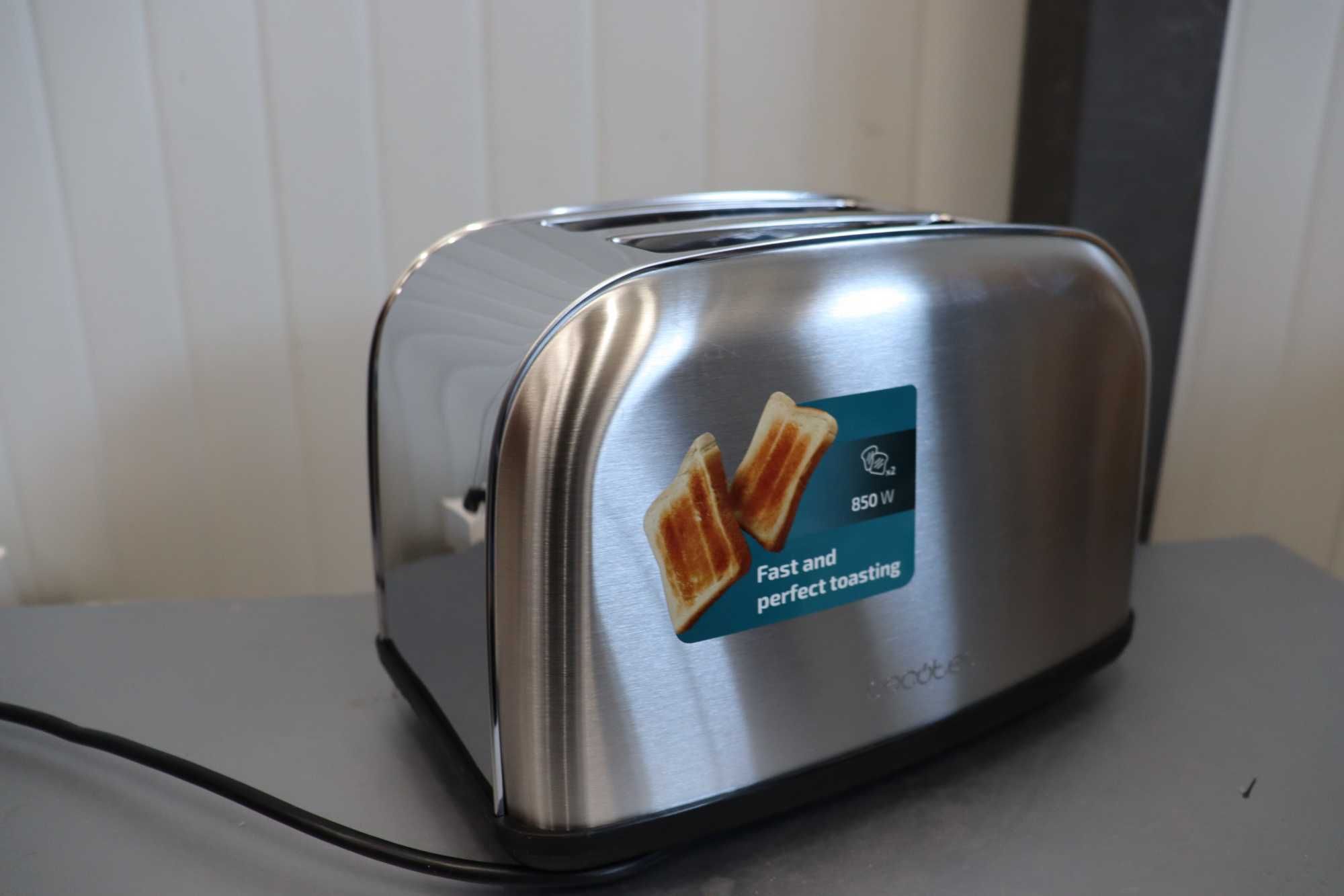 Тостер Cecotec Toastin' time 850 Inox Long Lite, 850W, 2 филийки, Inox