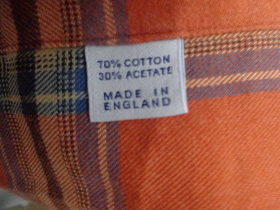 Camasa carouri Drake"s bumbac twill marimea S