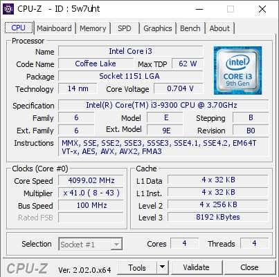 Protsessor core i3 9300 4 yadro 4.3GHz BOOST holati ideal + Kafolat