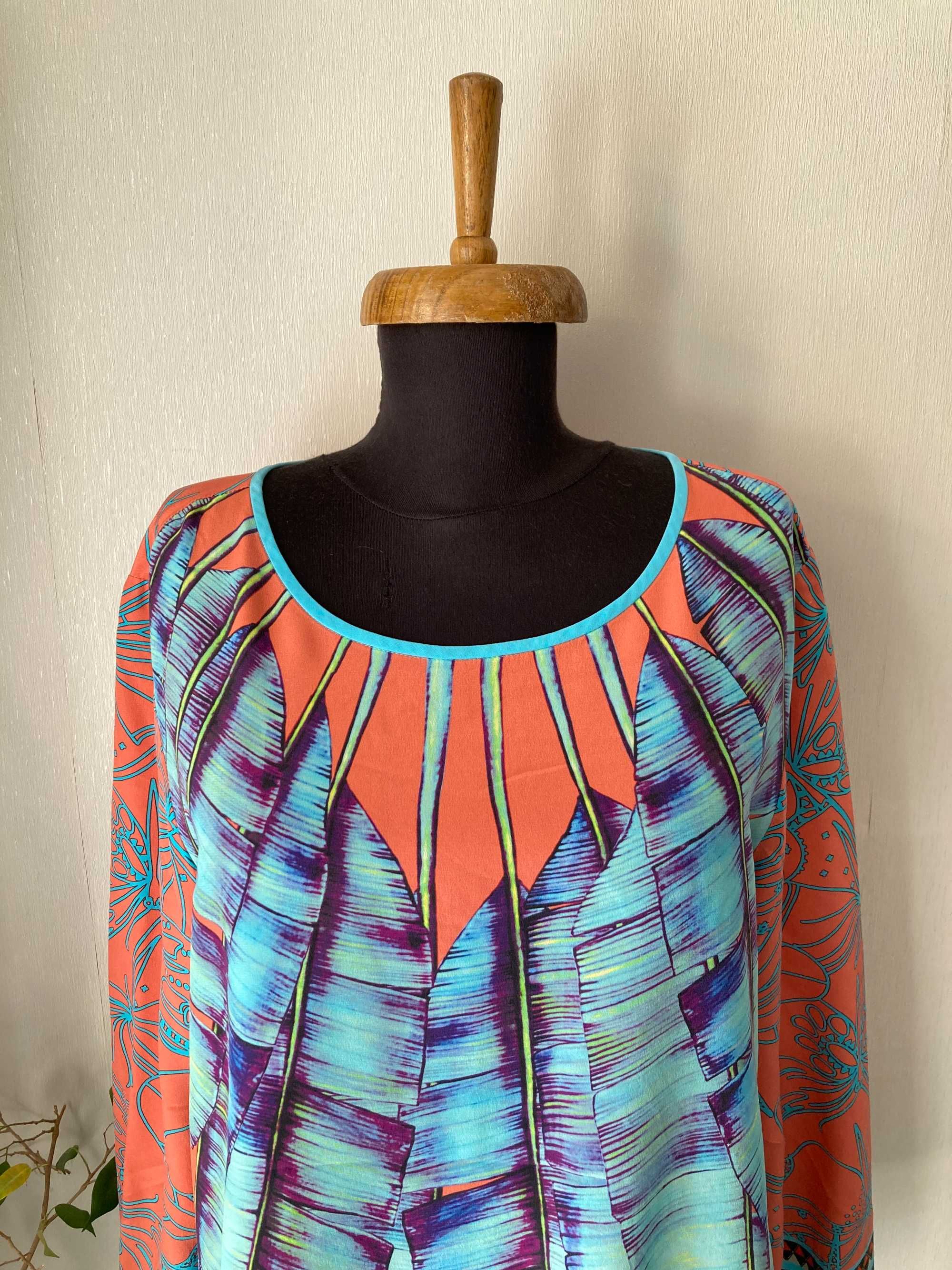 Marc Cain silk shirt женска копринена блуза фланела коприна 4 / 40