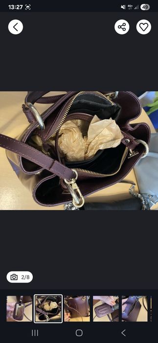 Poseta piele naturala Burgundy