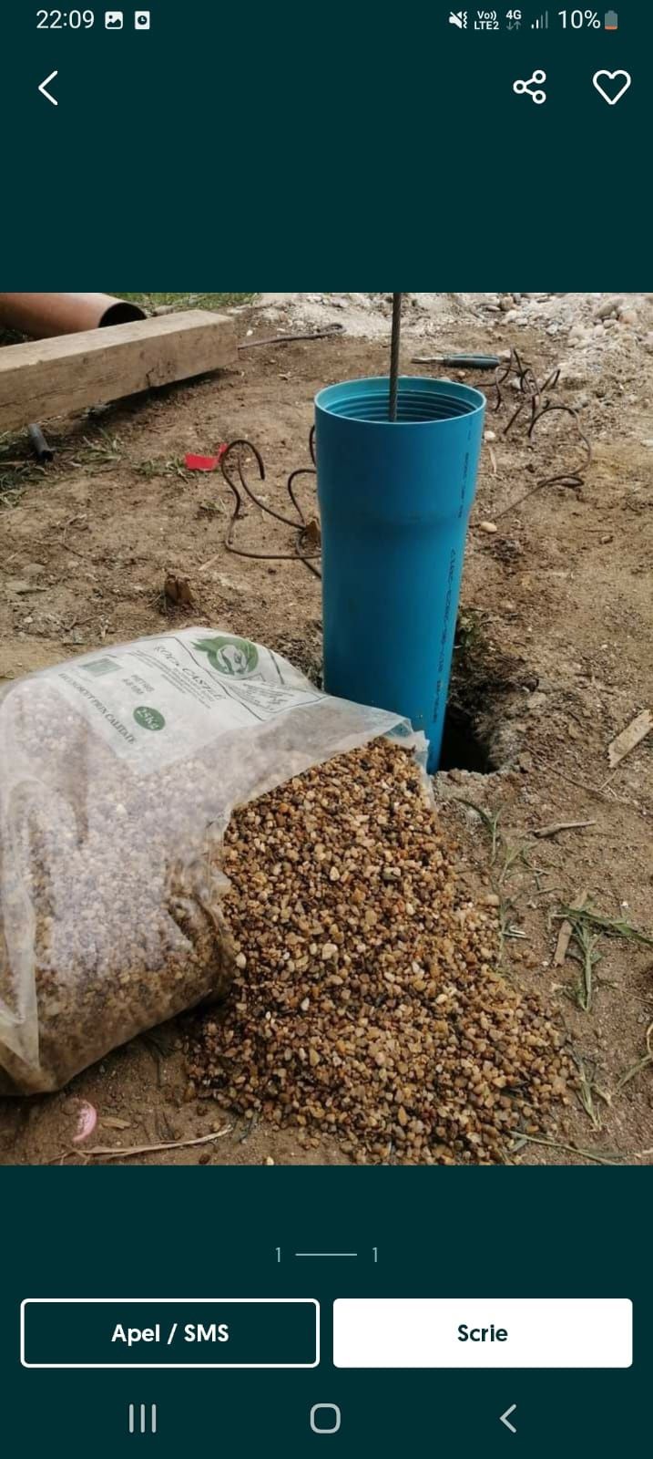 Foraje puțuri apa, denisipări, piloni de susținere