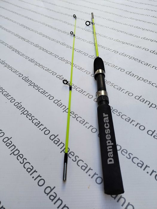 Lanseta pescuit la copca Hakuyo  fibra plina cu mufare metalica 1,20m