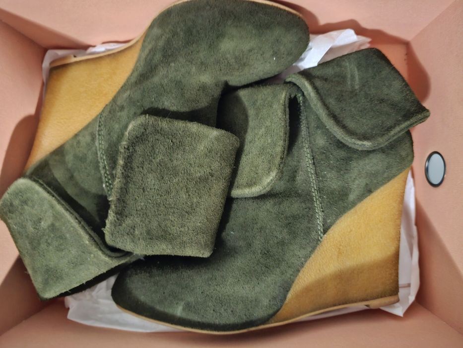 Ghete din piele-intoarsa cu platforma