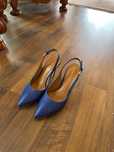 Pantofi Anna Cori piele naturala, albastru electric, 40
