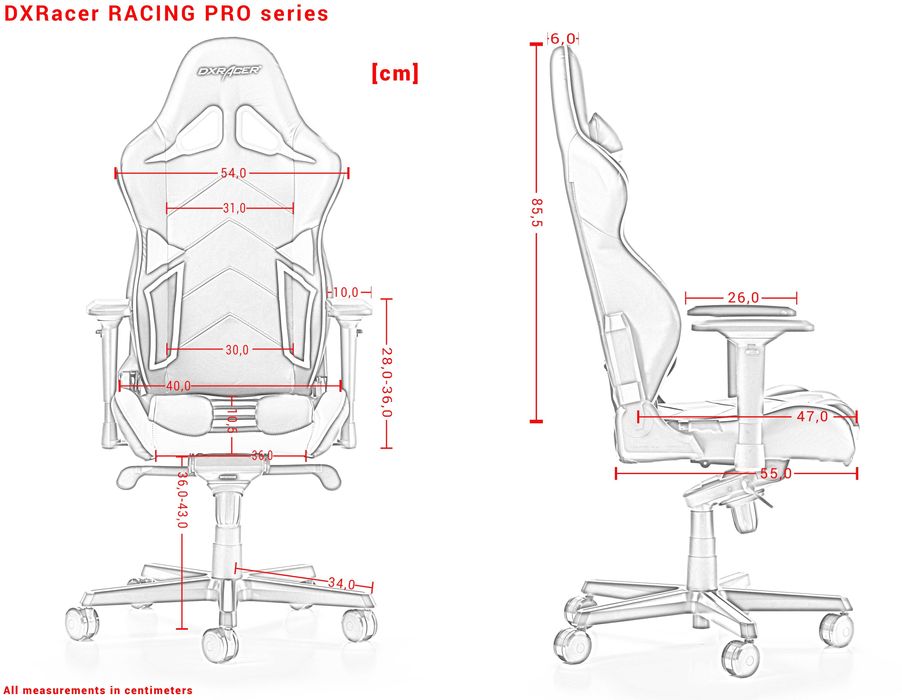 Гейминг стол DXRacer - Racing V2 OH/RV131/NW