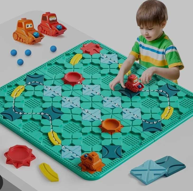 Детска настолна  игра - Logical Road Builder Голяма дъска 56 x 56 cm