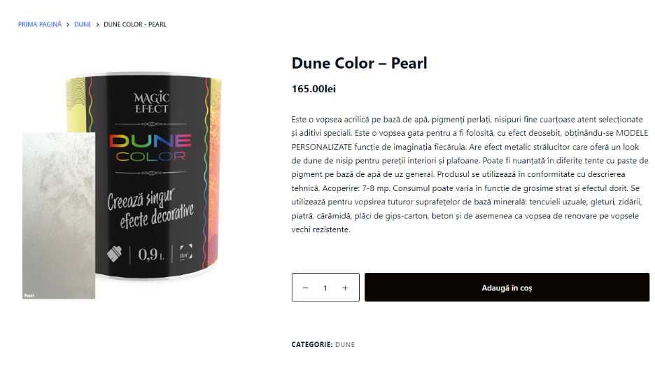 Vopsea decorativa Dune color Pearl