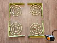 4 suporturi metalice - verde fistic