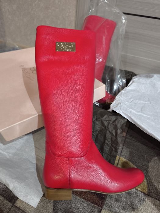 Итальянские кожаные сапоги