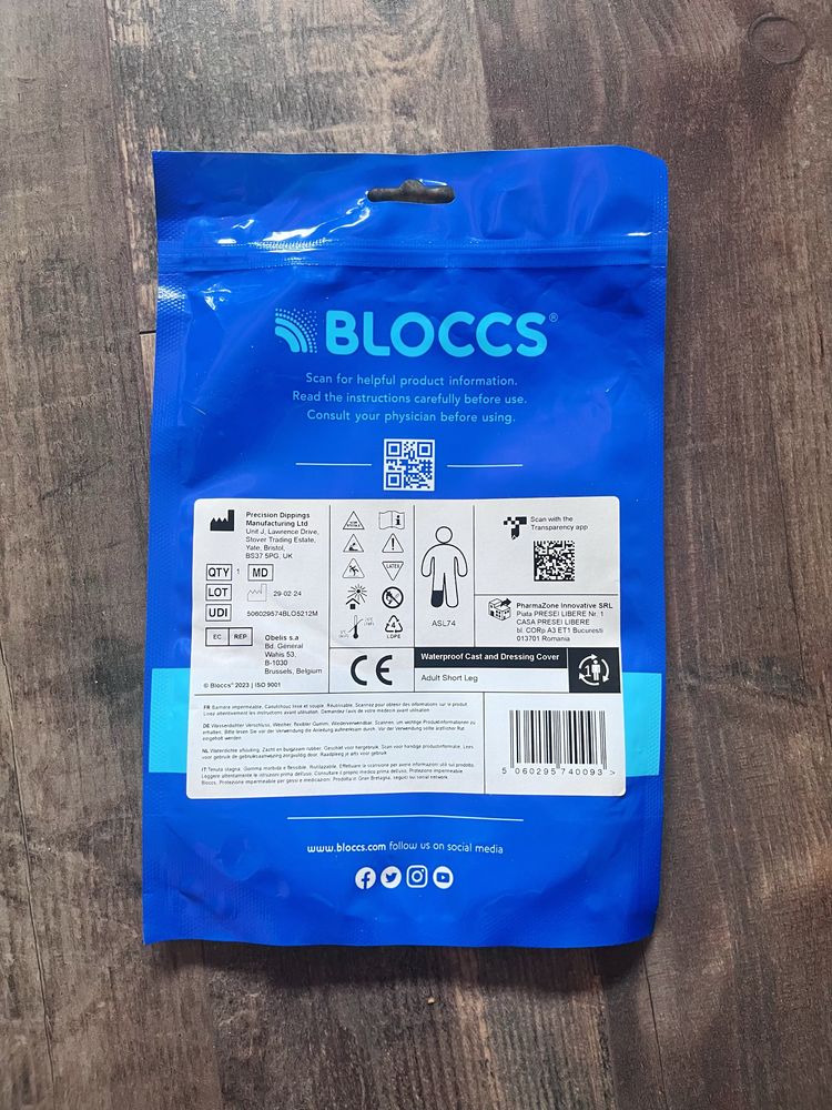 Protectie BLOCCS impermeabila, bandaj / ghips picior, dus / inot