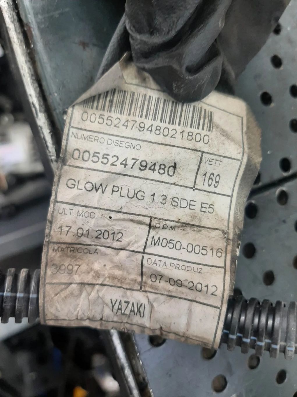 instalatie electrica motor 1.3 d 199b1000 fiat punto 500 lancia ypsilon euro 5 00552479480