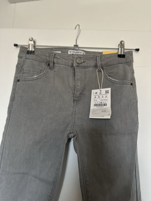 Сиви дънки с етиект pull and bear, 38 размер