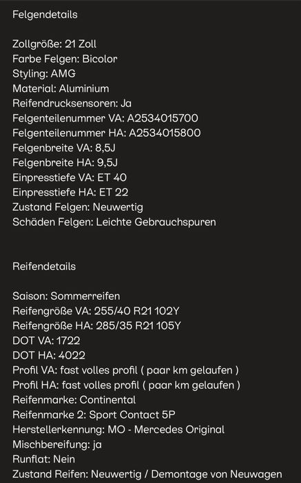 Jante Mercedes GLC 43 AMG W253 C253 GLC COUPE X253 Demo R21